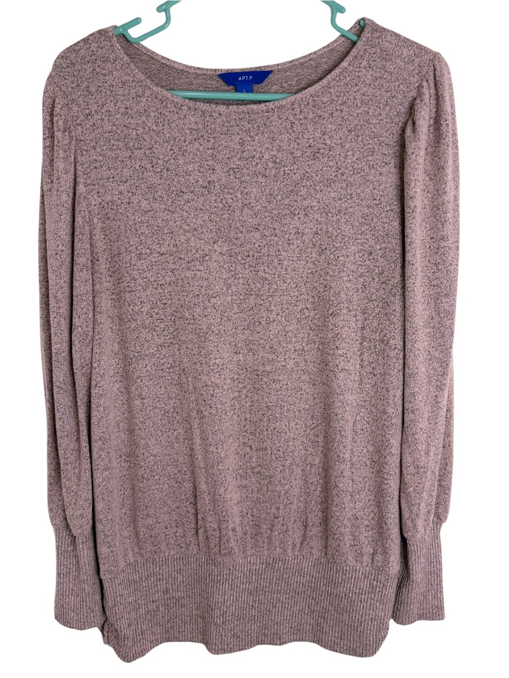3/$20 Apt. 9 Round Neck Long Sleeve Lightweight Knit Shirt Size Large